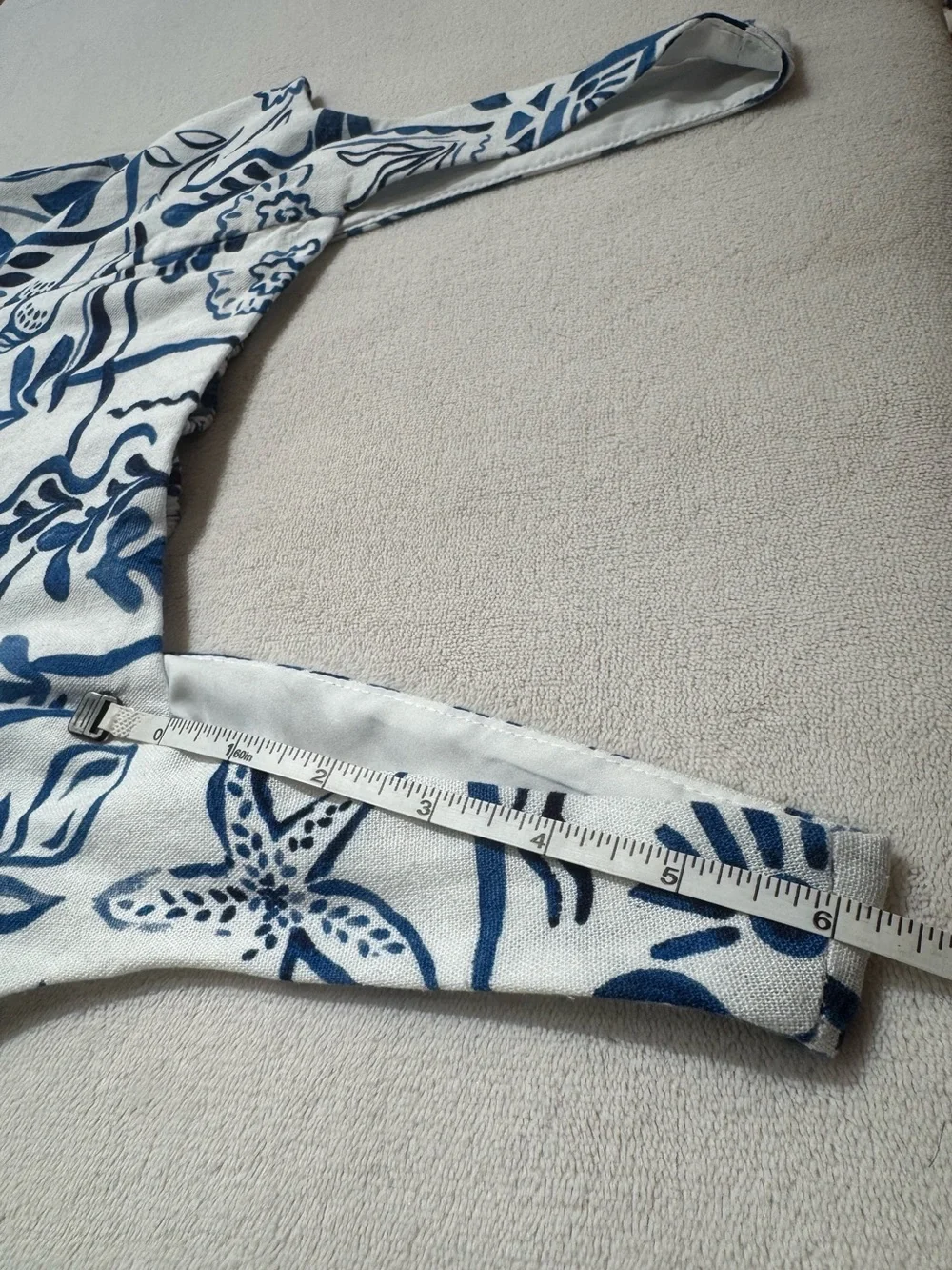 CeCe White and Blue Floral Patchwork Maxi Dress